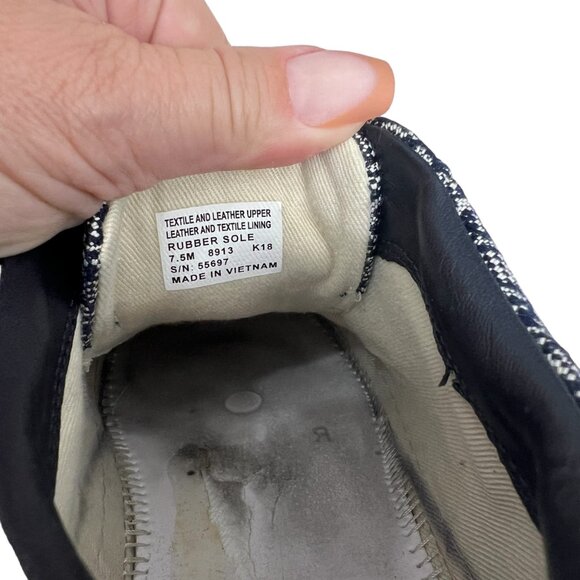 Tory Burch Sport Gemini Leather Jacquard Ruffle Slip on Women's Sneakers sz 7.5 - Picture 7 of 9